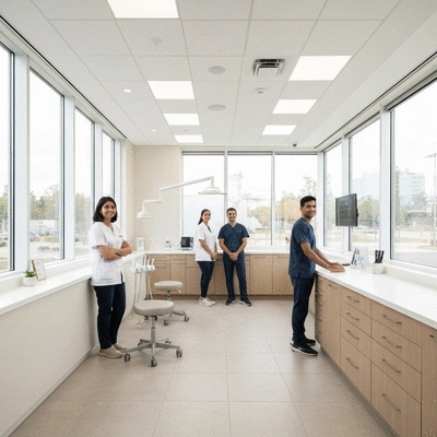 Modern dental office with focus on personalized treatment plans and friendly staff